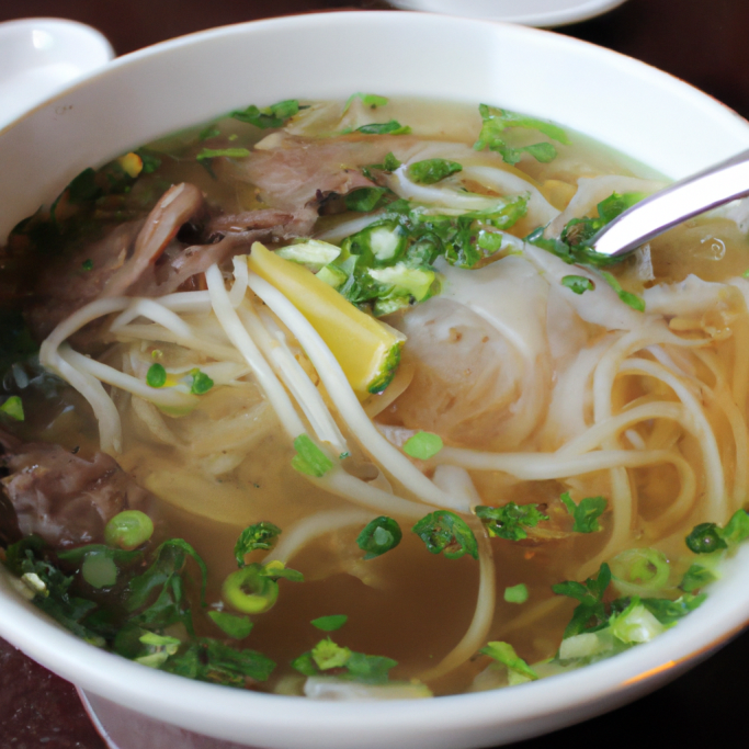 Vietnamese beef noodle soup (Pho)