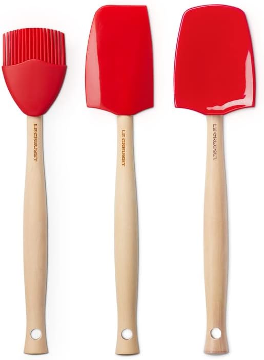 Le Creuset Craft 3-Piece Utensil Set: The Cerise Little Sidekicks Every Proper Kitchen Needs